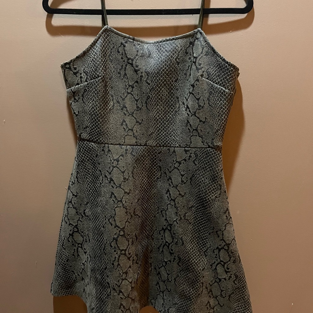 Snake Print Mini Dress